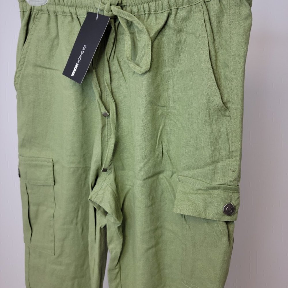 Fashion Nova  Linen Joggers - Picture 2 of 6